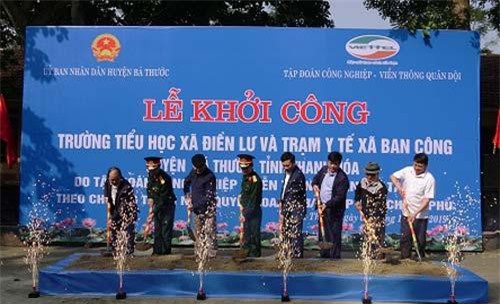 Viettel khởi công các công trình hỗ trợ huyện nghèo Bá Thước (Thanh Hóa)
