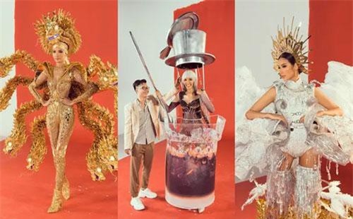 Hé lộ 3 bộ trang phục dân tộc Hoàng Thùy chọn đi thi Hoa hậu Hoàn vũ 2019