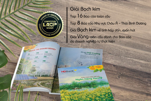 Báo cáo thường niên HDBank đạt giải Bạch kim quốc tế