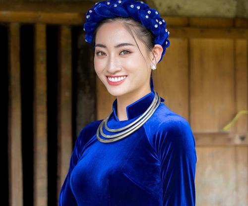 Hoa hậu Lương Thùy Linh xinh đẹp trong hình ảnh thiếu nữ dân tộc Tày