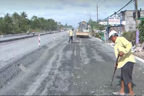 Triển khai chống ngập trên Quốc lộ 1A