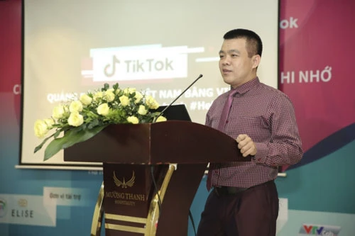 Ông Nguyễn Lâm Thanh - Đại diện TikTok Việt Nam phát biểu tại lễ công bố.