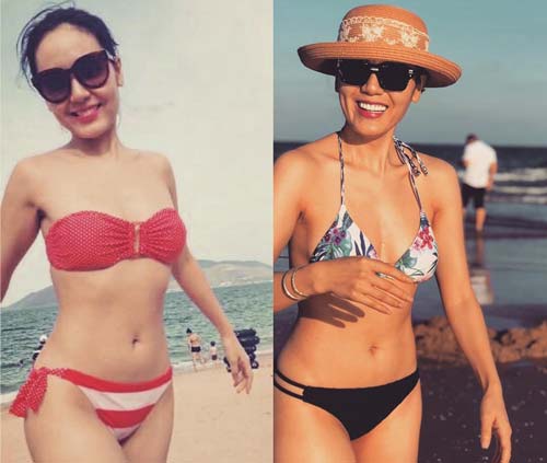 U40 Phương Linh khoe thân hình không chút mỡ thừa với bikini