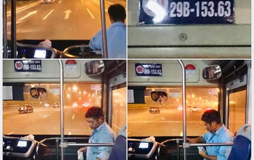 Xí Nghiệp xe bus Yên Viên đã đình chỉ phụ xe có hành vi chưa chuẩn mực với hành khách. Ảnh: Dân trí