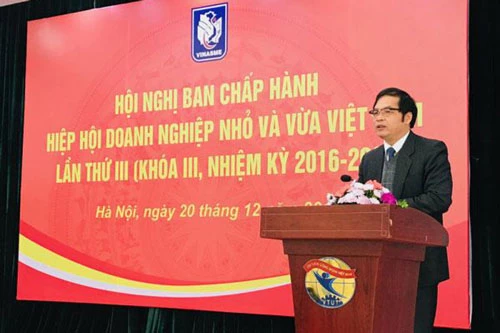 Đồng chí Tô Hoài Nam - Phó Chủ tịch thường trực kiêm Tổng thư ký HH DNNVV Việt Nam. (Ảnh: Ánh Tuyết)