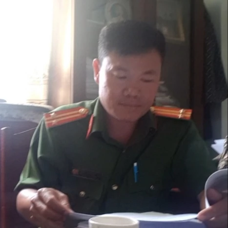 Trung tá Lê Minh Chánh - Trưởng CA thị trấn Dương Đông.