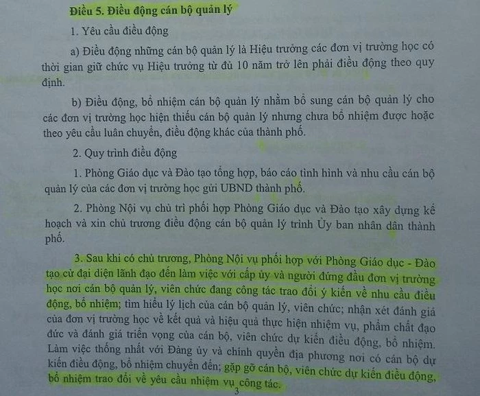 Một số cán bộ được điều động đã đứng ngoài "Quy trình điều động" của TP. Bảo Lộc (Ảnh: VH)