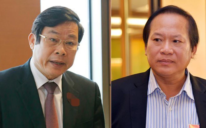 Hai cựu Bộ trưởng Bộ TT-TT Nguyễn Bắc Son và Trương Minh Tuấn