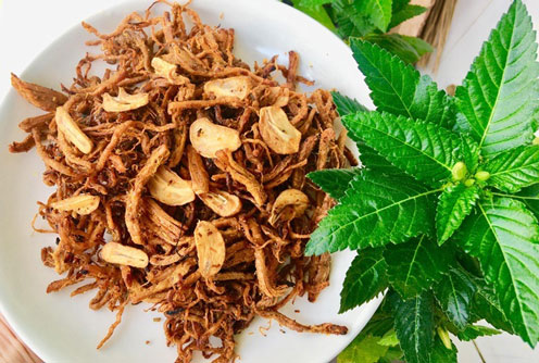 Khô heo cháy tỏi ăn vặt, ăn chơi cũng hết cả đĩa, ai cũng mê