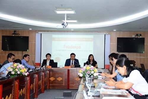 Quang cảnh họp báo giới thiệu Triển lãmQuốc tế Công nghiệp Thực phẩm Việt Nam 2019 - Vietnam Foodexpo 2019.