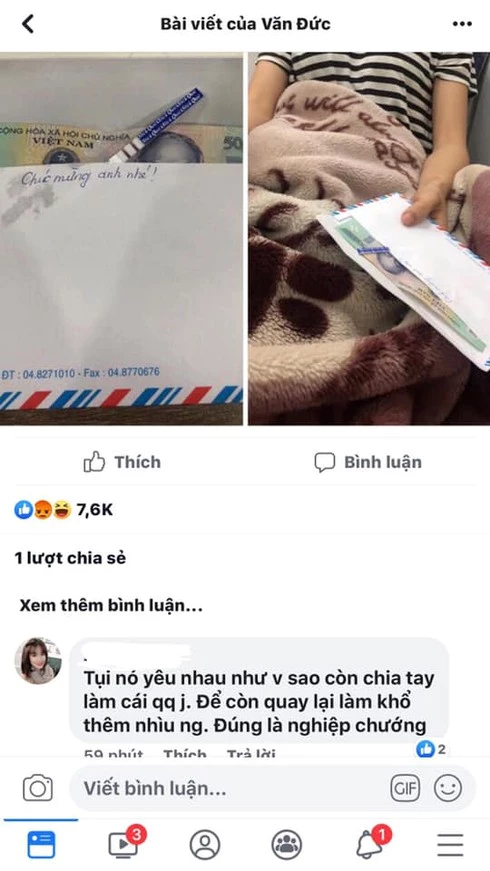 Câu chuyện được chia sẻ trên mạng.