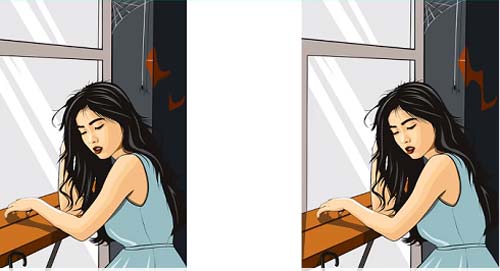 Hãy tìm điểm khác biệt giữa 2 bức tranh