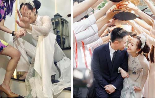 Hotgirl Mie Nguyễn khoe ảnh lung linh ngày ăn hỏi nhưng đáng chú ý nhất là bức ảnh chụp lại thần thái cô nàng trước giờ lên xe hoa