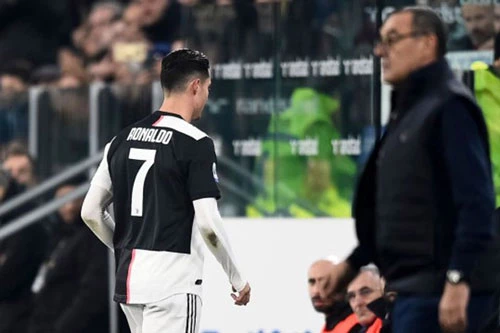 Ronaldo và Sarri đang có những mâu thuẫn ngầm? - Ảnh: Getty