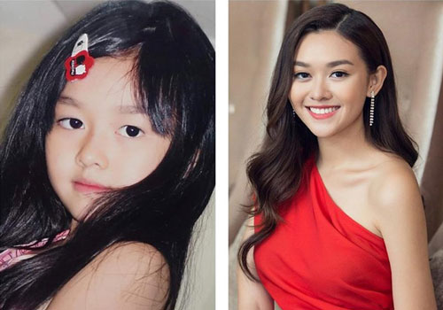 Á hậu Tường San đăng ảnh thời bé, được nhận xét nhan sắc tự nhiên
