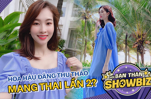 Béo hẳn lên và diện đồ rộng thùng thình giấu bụng, Hoa hậu Đặng Thu Thảo vướng nghi vấn mang thai lần 2