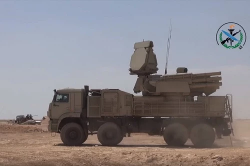 Hệ thống tên lửa - pháo phòng không Pantsir-S1 của Quân đội Syria. Ảnh: Al Masdar News.