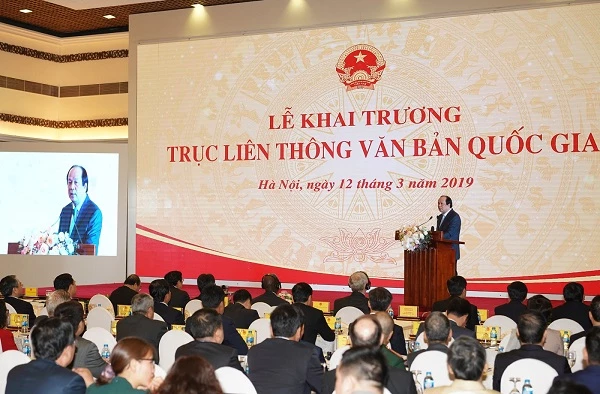 Trục liên thông văn bản quốc gia được chính thức khai trương từ tháng 3/2019.