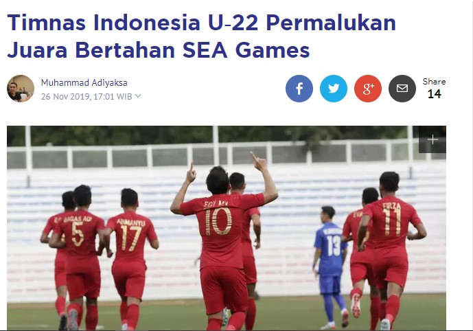 Báo Indonesia: 'Chúng ta đã làm bẽ mặt Thái Lan'