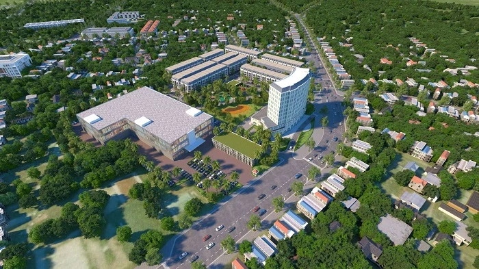 Phối cảnh dự án Tổ hợp khách sạn và nhà phố thương mại FLC HillTop Gia Lai do Tập đoàn FLC nghiên cứu đầu tư tại Gia Lai