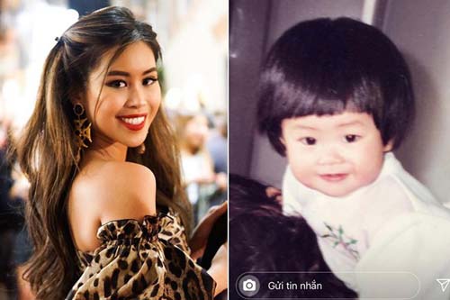 Rich kid Tiên Nguyễn khoe ảnh hồi nhỏ, mũi không cao như hiện tại nhưng gương mặt lại đặc biệt đáng yêu