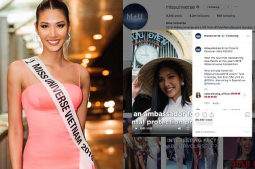 Hoàng Thuỳ khiến khán giả "nở mặt" khi xuất hiện nổi bật trên Instagram hơn 3 triệu follow của Miss Universe