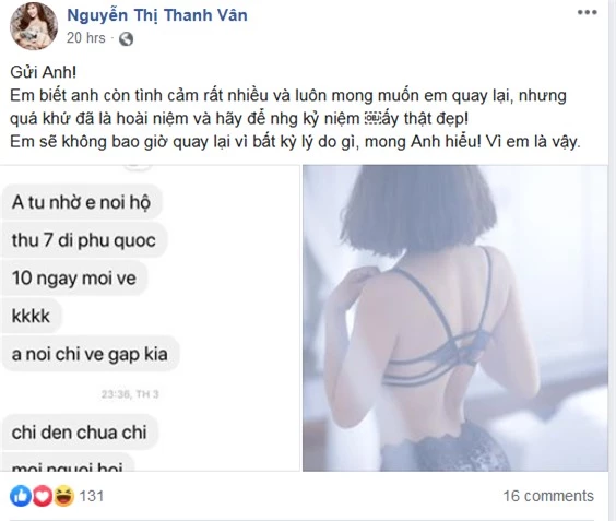 phi thanh van tung anh nong bong, tiet lo tin nhan "nguoi cu" niu keo hinh anh 1