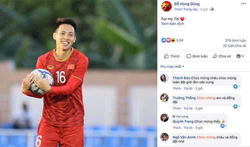 Hùng Dũng và bàn thắng dành cho tình yêu đặc biệt