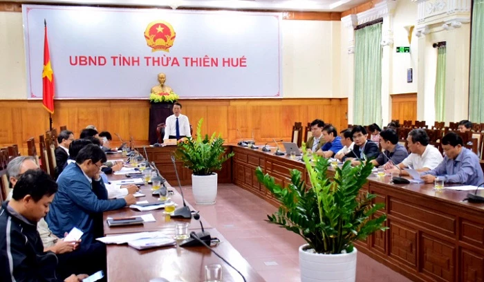 Phó Chủ tịch UBND tỉnh Phan Thiên Định phát biểu tại hội nghị