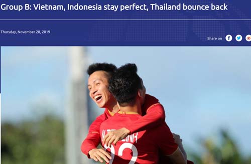 AFC hết lời khen ngợi cầu thủ U22 Việt Nam lập hat-trick