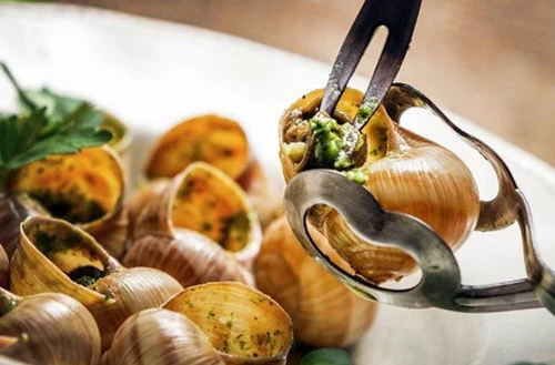 Ốc sên tiếng Pháp là escargot, không chỉ phổ biến ở nước này như một đặc sản mà còn là món ăn trong thực đơn của Bồ Đào Nha, hay vùng Catalan ở Tây Ban Nha. Tuy nhiên, ở Pháp, ốc sên mới phát triển và trở thành một món ăn tinh tế, rất được ưa chuộng. Ảnh: NPR.