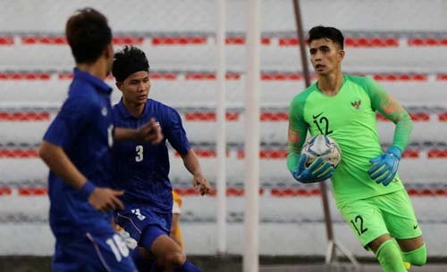 Thủ môn của U22 Indonesia giữ sạch lưới cả 2 trận đã qua. Ảnh: Interner.
