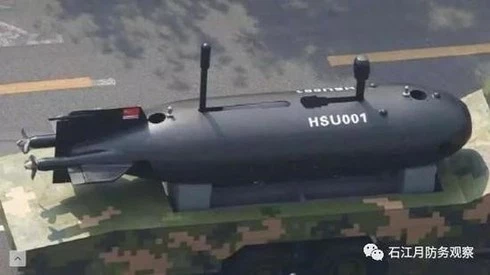 UUV HSU001 được Trung Quốc “trưng bày” ở Lễ duyệt binh vừa qua đang thu hút sư chú ý của chuyên gia quân sự các nước. Nguồn: Sina