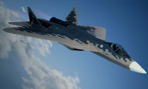 Nguyên mẫu thử nghiệm Sukhoi T-50 của tiêm kích tàng hình thế hệ  năm Su-57 của Nga. Ảnh: TASS.