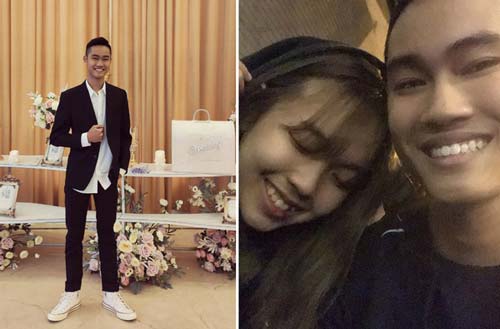 "Chị Dậu" Văn Tân lên đồ vest cực điển trai đi ăn cưới "Ông Giáo", công khai người yêu hơn tuổi xinh xắn rồi này