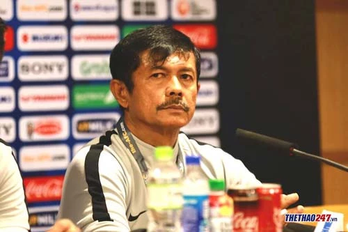 Ông Indra Sjafri HLV trưởng đội U22 Indonesia.