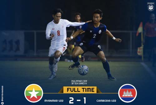 Myanmar lọt vào bán kết SEA Games 30 sau khi đánh bại Campuchia