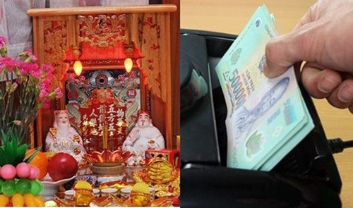 Bạn có bao giờ thắc mắc vì sao bàn thờ Thần Tài luôn phải đặt dưới đất?