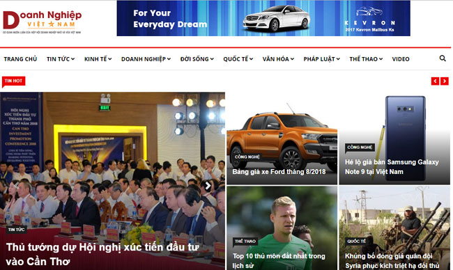 Tạp chí điện tử Doanh nghiệp Việt Nam thay đổi giao diện
