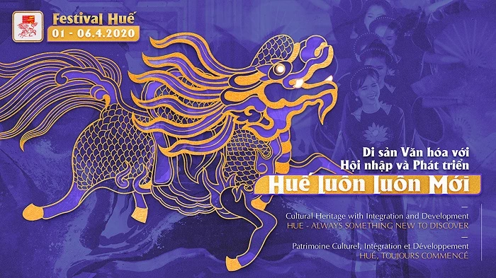 Hình ảnh Long Mã trên poster chính thức của Festival Huế 2020