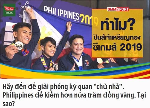 Báo Thái Lan tố Philippines làm mọi cách để càn quét huy chương vàng. Ảnh chụp màn hình.