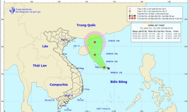 Vùng áp thấp khả năng mạnh lên, tiếp tục gây thời tiết xấu