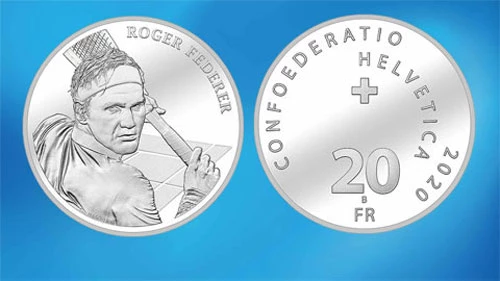 Đồng tiền in hình Federer
