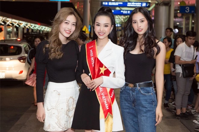 Hội chị em toàn Hoa hậu, Á hậu tiễn Thúy An lên đường đến Ai Cập thi Miss Intercontinental: Visual sáng bừng cả sân bay - Ảnh 3.