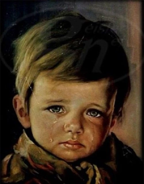 
Bức tranh Cậu bé khóc.
