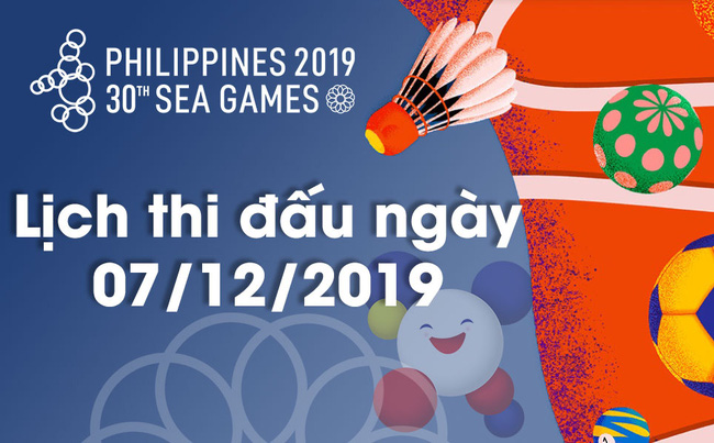 Lịch thi đấu ngày 07/12 của Đoàn Thể thao Việt Nam tại SEA Games 30