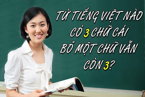 Từ nào có 3 chữ cái, lấy đi một chữ vẫn còn lại 3?