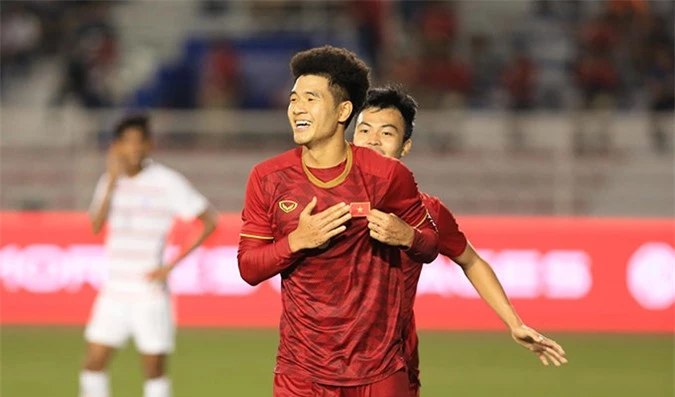 U22 Việt Nam giành vé vào chung kết SEA Games một cách đầy thuyết phục - Ảnh: Đức Cường 