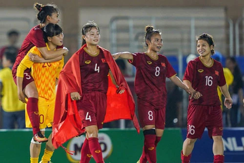 Đội tuyển nữ Việt Nam bảo vệ thành công ngôi vô địch. Ảnh: Zing.