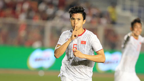 Văn Hậu nổ súng sau gần 1.000 ngày tại đấu trường SEA Games